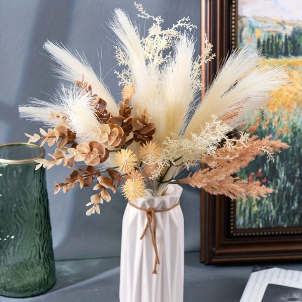 Goodsright Decor 1 Bundles Artificial Flowers Fake Plants Arrangements Wedding Bouquets Decorations Plastic Floral Bouquets Table Centerpieces for Home Kitchen Garden Party D??cor Bouquets