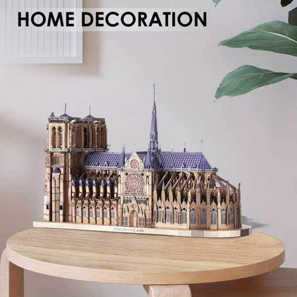 Goodsright Decor 382pcs Notre Dame De Paris - Intricately Designed Metal Puzzle - Challenging Brain Teaser for Adults - Authentic Architecture Building Blocks, Assembling Adventure - A Collectible Mind-Bending Masterpiece