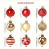 Goodsright Decor 50-Piece 1.57inch Multicolor Christmas Ornaments - Electroplated & Painted Balls For Tree Decoration, Weddings, And Holiday Celebrations