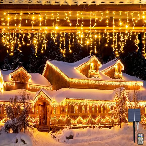Goodsright Decor 1 Pack New Solar Panel LED Fairy Lights Outdoor Holiday Lights, Wedding Party Decorative Lights, Thanksgiving Christmas Halloween Wreaths For Street Decorations