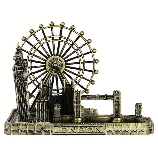 Goodsright Decor 1pc Retro City London Model - Intricately Designed Big Ben and Tower Bridge UK Landmark, Metal Statue Figurine for Living Room Vintage Home Decor, Desktop Decoration - Ideal Gift for Friends, Family, or Colleagues, Perfect for Parties, Holidays, and Speci