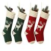 Goodsright Decor 4pcs, Reindeer Acrylic Christmas Stockings Candy Gifts Bag Hanging Ornaments, Scene Decor, Festivals Decor, Room Decor, Home Decor, Offices Decor, Christmas Decor