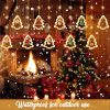 Goodsright Decor 1 Set, Christmas LED Fairy Lights, 120LED 9.8FT, Holiday Light, Curtain Light, Hanging String Lighting With Snowflake, Tree Shaped Ring Decorations, Christmas Window Curtain Lights Ornament, Indoor Hanging Lights With Remote Control