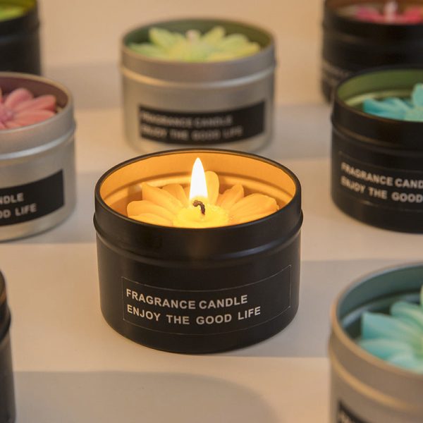 Goodsright Decor 1PC Bathroom Candle, Daisy Tin Aromatherapy Candle Cup, Handmade Soy Wax, Companion Gift, Goddess Festival Wedding Creative Gift, Valentine's Day Gift, Gift For Her