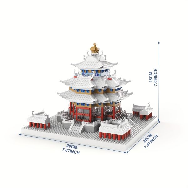 Goodsright Decor 2800pcs World Famous Buildings Chinese Palace Model Building Blocks Set, Living Room Model Ornaments, Holiday Gifts