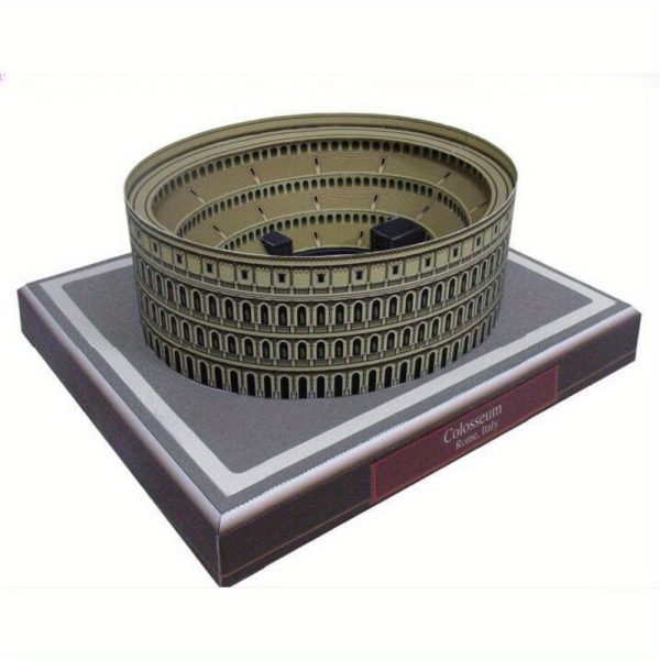 Goodsright Decor "Iconic" Diy 3D Paper Model Kit - Rome Colosseum Architectural Replica, Handcrafted Ornament For Home & Office Decor, Ideal For Architecture Enthusiasts