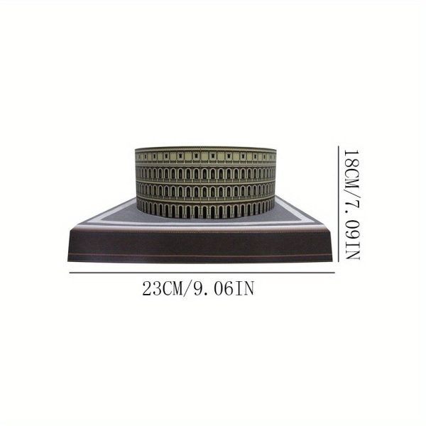 Goodsright Decor "Iconic" Diy 3D Paper Model Kit - Rome Colosseum Architectural Replica, Handcrafted Ornament For Home & Office Decor, Ideal For Architecture Enthusiasts