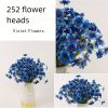Goodsright Decor 252pcs, Fashionable And Beautiful Violet Artificial Flowers.wedding.photo Shoot.living Room, Dining Room, Bedroom, Study, Office.indoor And Outdoor Holiday Party Decoration Flowers, Anti-UV