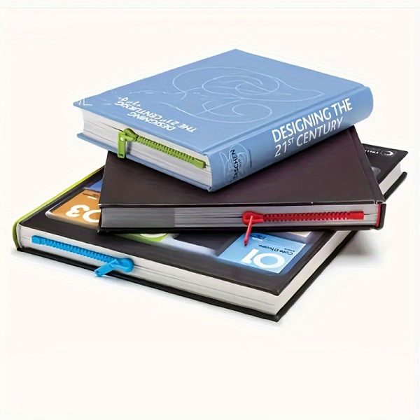 Goodsright Decor 3-Pack Creative 3D Zipper Plastic Bookmark Set - Reading Page Marker for Students, Kawaii Stationery Gift for Boys and Girls