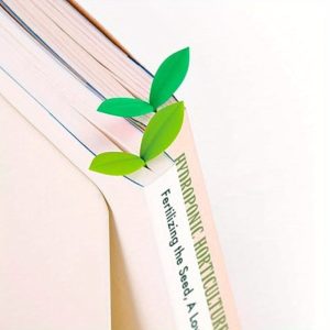 Goodsright Decor Silicone Leaf Bookmarks, 2-Pack - Flexible Sprout Design, Eco-Friendly Material, Perfect for Book Lovers and Cute Gift Idea