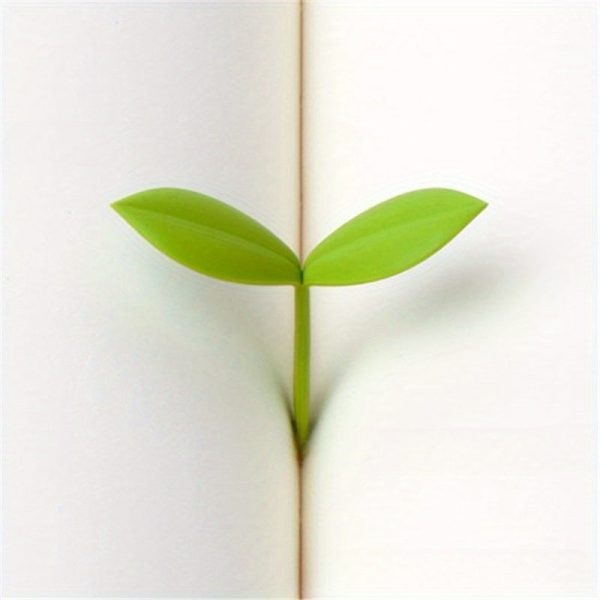 Goodsright Decor Silicone Leaf Bookmarks, 2-Pack - Flexible Sprout Design, Eco-Friendly Material, Perfect for Book Lovers and Cute Gift Idea