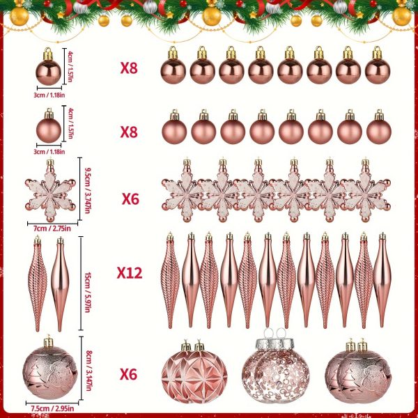 Goodsright Decor 40-Piece Christmas Decoration Set - Vibrant Balls, Ice Cones, and Snowflake Pendants for Magical Tree Display and Holiday Party Decor - Exclusively Designed for the Festive Season