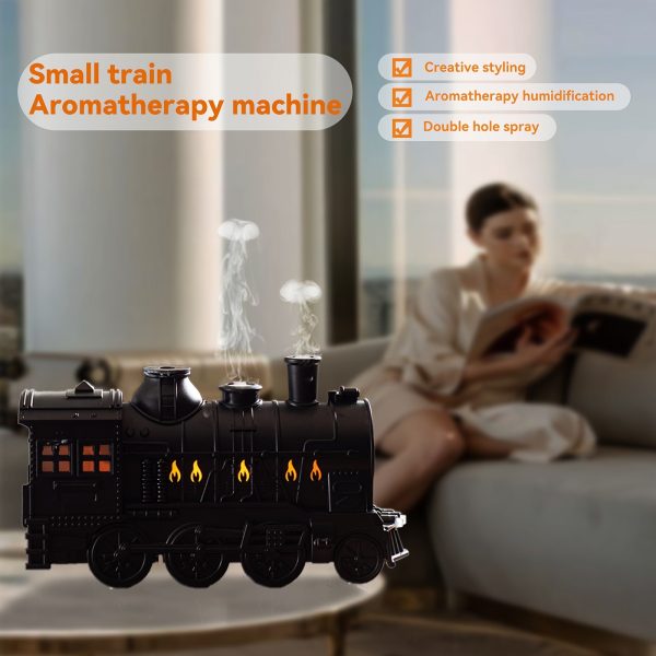 Goodsright Decor Adorable Train Shape Aroma Diffuser Humidifier - Invigorating Fragrance & Ring Jellyfish Humidification - Soothing Home Aroma Solution with Key-type Two-speed Control