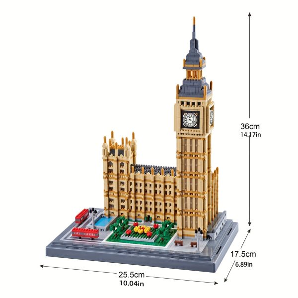 Goodsright Decor Intricate 6473-Piece London Big Ben Building Set - Ideal Gift for Architecture Lovers, Enhances Room Decor & Fosters Skill Development