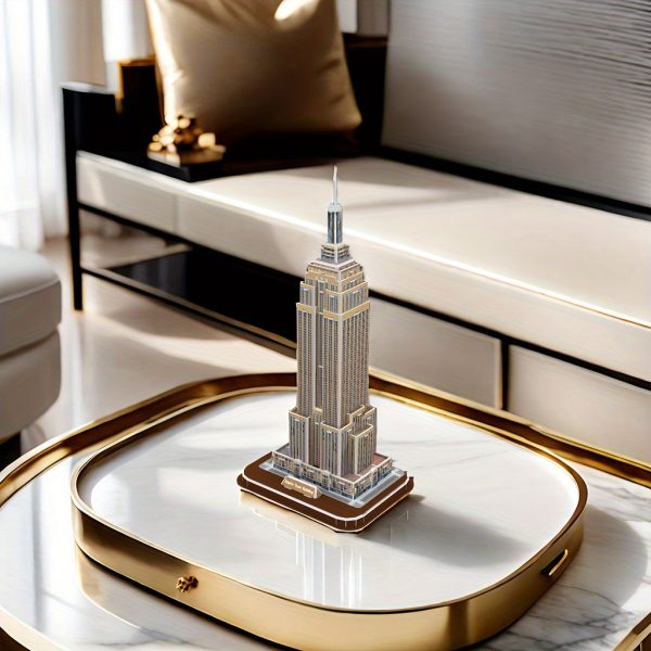 Goodsright Decor Empire State Building 3D Puzzle Diorama Kit - Architectural Model for Adults, DIY Handmade Assembly, Educational Birthday & Holiday Gift