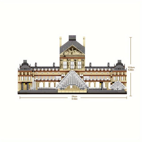 Goodsright Decor Louvre Replica 3377pcs Building Blocks - Educational DIY Model Kit for Adults | Stress-Relief 3D Puzzle | Collector's Display Set