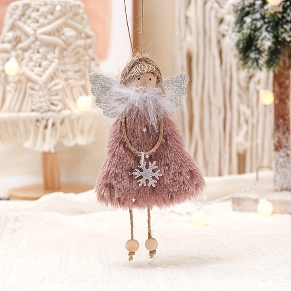 Goodsright Decor 3pcs Delightful Angel Girl Pendant Decor Set - Festive Charm Dolls for Christmas Tree, Home, Office & Party - Uniquely Crafted, Dazzling Scene Accent