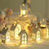 Goodsright Decor 1pc, 4.9ft 10 Lights, Small House String Lights, LED Christmas Decorative Lights, Cabin String Lights, Room And Bedroom Decor