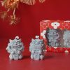 Goodsright Decor 1set New Year Aromatherapy Candle Gift Box Fragrance Bridesmaid Gift Creative Handmade Gift Chinese Popular Traditional Lion Shape Wax
