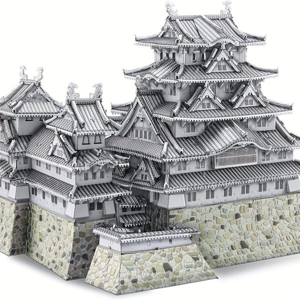 Goodsright Decor Majestic Himeji Castle 3D Metal Puzzle - Intricate Japanese Architecture for Grown-ups, A Collectible DIY Building Kit, Perfect Stress-Relieving Home Decor & Memorable Gift for Birthdays & Christmas