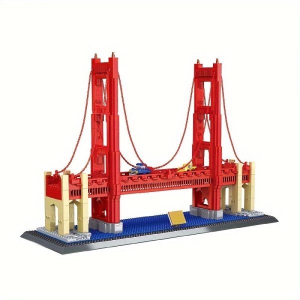 Goodsright Decor 1977pcs Famous Places Series Classic Bridge Block Model, Creative Block Ornament, High Difficult Three-dimensional Assembling Collectible Model, DIY Gift