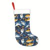 Goodsright Decor Festive Sharks Christmas Stocking - 18 Inch Large Christmas Decorative Gift for Wall or Mantel - Contemporary Style, Polyester Material, No Feathers