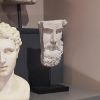 Goodsright Decor Greek Statue Sculptures Home Decor - Resin Bust Statue Zeus Statue on Metal Pole and Resin Base Greek God Statues for Living Room Shelf Office Table TV Stand Art Decor 8.25*4.5*16 Inch