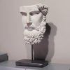 Goodsright Decor Greek Statue Sculptures Home Decor - Resin Bust Statue Zeus Statue on Metal Pole and Resin Base Greek God Statues for Living Room Shelf Office Table TV Stand Art Decor 8.25*4.5*16 Inch