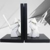 Goodsright Decor Chivalrous Samurai Bookends, Modern Chinese Tai Chi Character Book Ends, Heavy Abstract Bookend, Japanese Warrior Statue Book Stoppers, Kongfu Non-Slip Crafts Book Ends, for Office Home Decor(Color:B)
