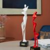 Goodsright Decor Woman Statue Figurine Lady Sculpture Modern Decor Yoga Gifts Abstract Arts Polyresin Table Centerpiece Crafts White 16.5 inch