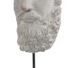 Goodsright Decor Greek Statue Sculptures Home Decor - Resin Bust Statue Zeus Statue on Metal Pole and Resin Base Greek God Statues for Living Room Shelf Office Table TV Stand Art Decor 8.25*4.5*16 Inch