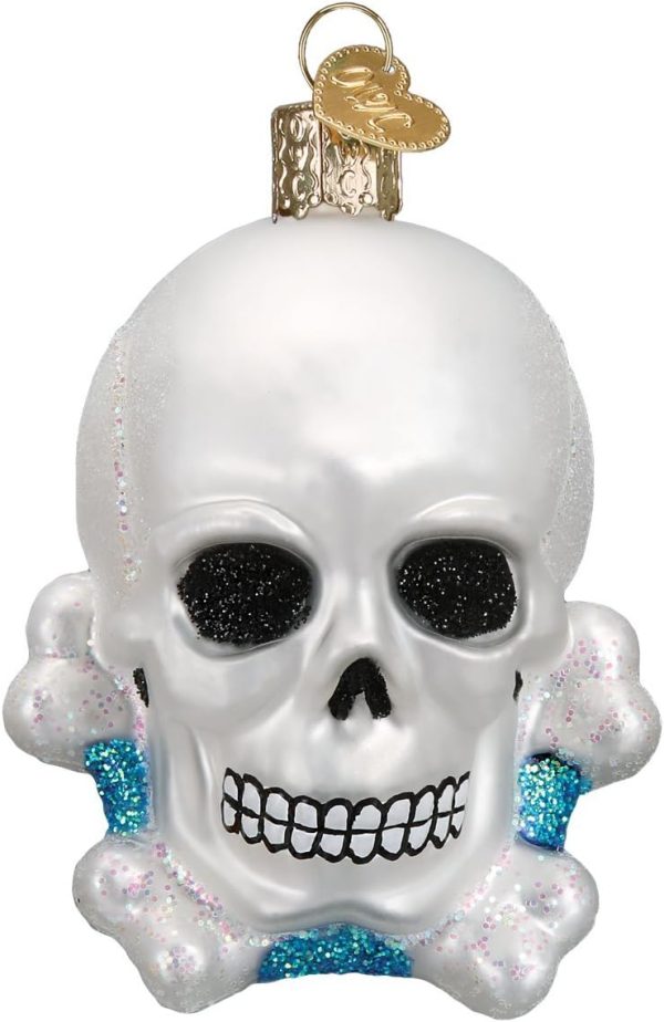 Goodsright Decor Old World Christmas Halloween Decorations Glass Blown Ornaments for Christmas Tree Mr. Bones, 26066