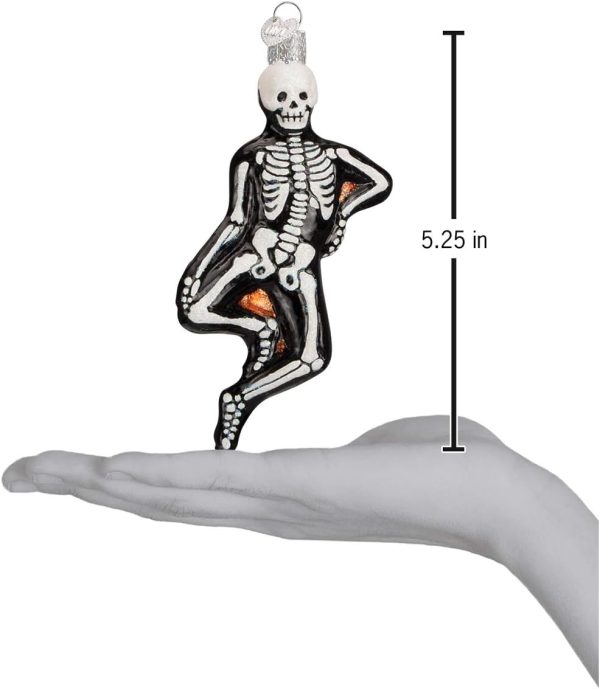 Goodsright Decor Old World Christmas Halloween Decorations Glass Blown Ornaments for Christmas Tree Mr. Bones, 26066