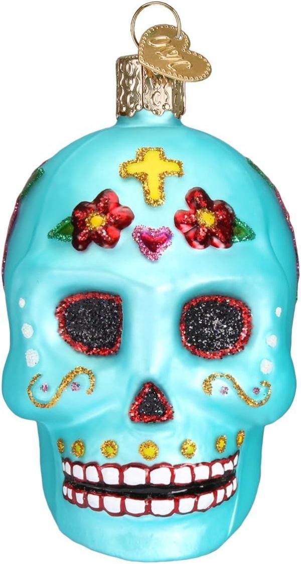 Goodsright Decor Old World Christmas Halloween Decorations Glass Blown Ornaments for Christmas Tree Mr. Bones, 26066