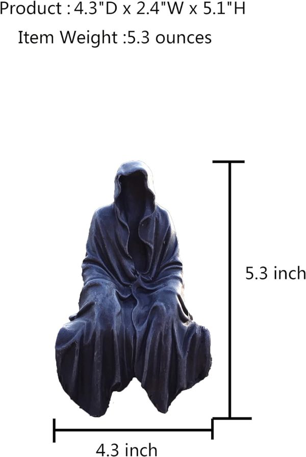 Goodsright Decor Resin Tabletop Gothic Decor Sitting Statue, Resin Statue Gothic Decor, Fits On Sturdy Shelf and Has A Cool Mystic Look 5.1 Inch