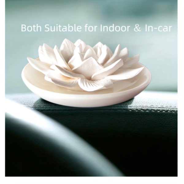 Goodsright Decor 1pc Exquisite Ceramic Flower-Shaped Aroma Diffuser - Empty Bottle for Custom Fragrance, Home Decor, Air Freshener, and Car Accessory for Wedding, Halloween, and Christmas Decorations