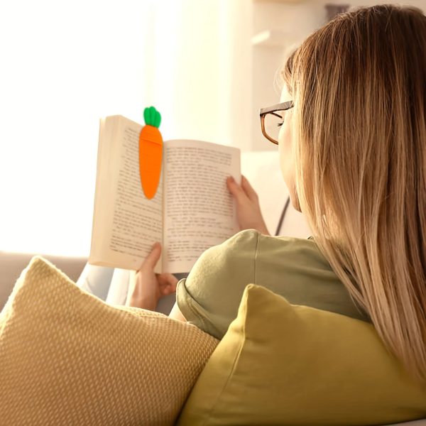 Goodsright Decor 1pc Cute Carrot Bookmarks For Book Lovers Silicone Carrot Bookmarks Gifts For Women Men Girls And Boys