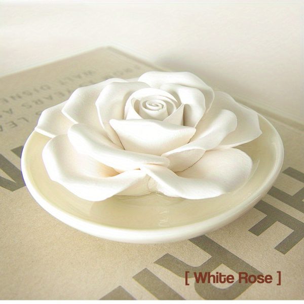 Goodsright Decor 1pc Exquisite Ceramic Flower-Shaped Aroma Diffuser - Empty Bottle for Custom Fragrance, Home Decor, Air Freshener, and Car Accessory for Wedding, Halloween, and Christmas Decorations