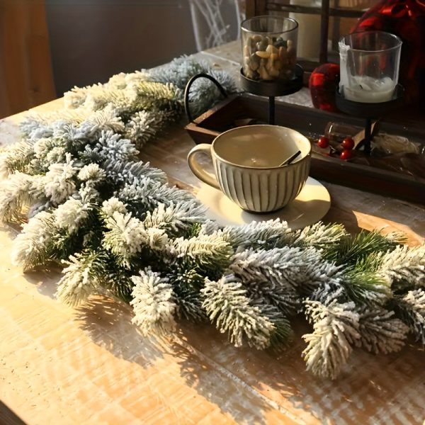Goodsright Decor 1pc 70.87 Inch High-quality Christmas Wreath Made Of Artificial Grape Vines, Hanging Flower Wreaths, Christmas Decoration, Home Christmas Fireplace Door Decoration