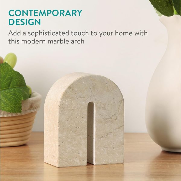 Goodsright Decor Natural Marble Decorative Sculpture - Sleek & Modern Ornament Design for Home Decor - Versatile Living Room, Bathroom, and Kitchen Ornaments