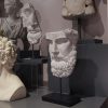 Goodsright Decor Greek Statue Sculptures Home Decor - Resin Bust Statue Zeus Statue on Metal Pole and Resin Base Greek God Statues for Living Room Shelf Office Table TV Stand Art Decor 8.25*4.5*16 Inch
