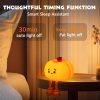 Goodsright Decor Pumpkin Night Light - Cute LED Pumpkin Lamp, Silicone Dimmable Nursery Nightlight for Kids, Rechargeable Bedside Tap Lamp, Funny Office Desk Decor and Gift