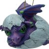 Goodsright Decor Purple Baby Dragon Hatching from Egg Christmas Tree Ornament