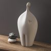 Goodsright Decor White Ceramic Sculpture - Home Decor Statue for Serenity, Modern Art Table Top Decoration - Aesthetic Figures Ornaments for Living Room, Bedroom, Office, Shelf, Abstract Style Gifts