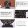 Goodsright Decor Black and Gold Home Decor Sculpture, Above Kitchen Cabinet Decor Aesthetic, Living Room Decor Round Statue Medallion, Center Pieces Decoration for Table - Ideal, Bedroom, Office Desktop Decor