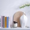 Goodsright Decor White Ceramic Sculpture - Home Decor Statue for Serenity, Modern Art Table Top Decoration - Aesthetic Figures Ornaments for Living Room, Bedroom, Office, Shelf, Abstract Style Gifts