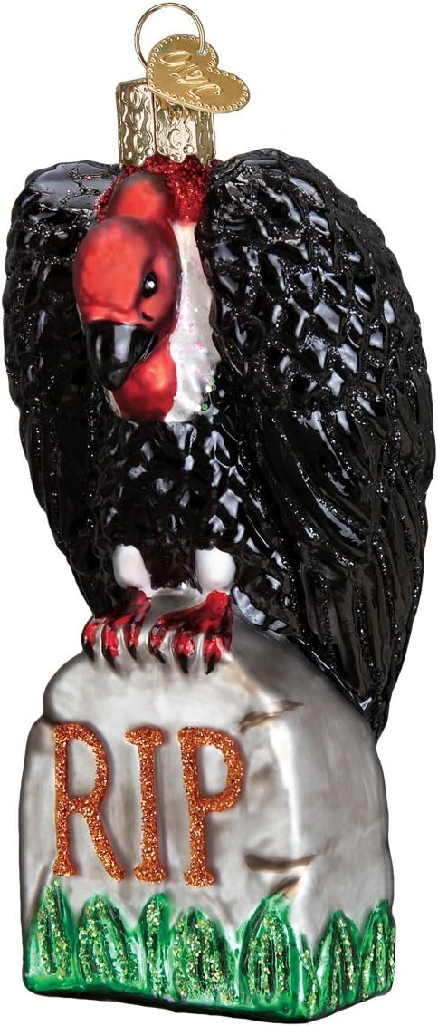 Goodsright Decor Old World Christmas Halloween Decorations Glass Blown Ornaments for Christmas Tree Mr. Bones, 26066