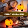Goodsright Decor Pumpkin Night Light - Cute LED Pumpkin Lamp, Silicone Dimmable Nursery Nightlight for Kids, Rechargeable Bedside Tap Lamp, Funny Office Desk Decor and Gift