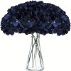 Goodsright Decor Elegant Navy Silk Hydrangea Flowers, 6-Pack - Versatile & Realistic, Perfect for Weddings, Parties & Home Decor, Allergy-Free