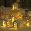 Goodsright Decor 1pc, 4.9ft 10 Lights, Small House String Lights, LED Christmas Decorative Lights, Cabin String Lights, Room And Bedroom Decor